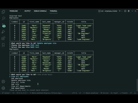 PrismaticDevs Employee Tracker Node.js App