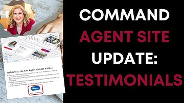 KW Real Estate Agents: How to Add Testimonials in KW Command Website Editor Tutorial