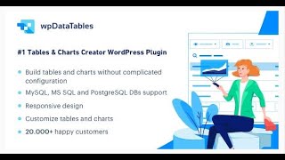 wpDataTables - Tables and Charts Manager for WordPress