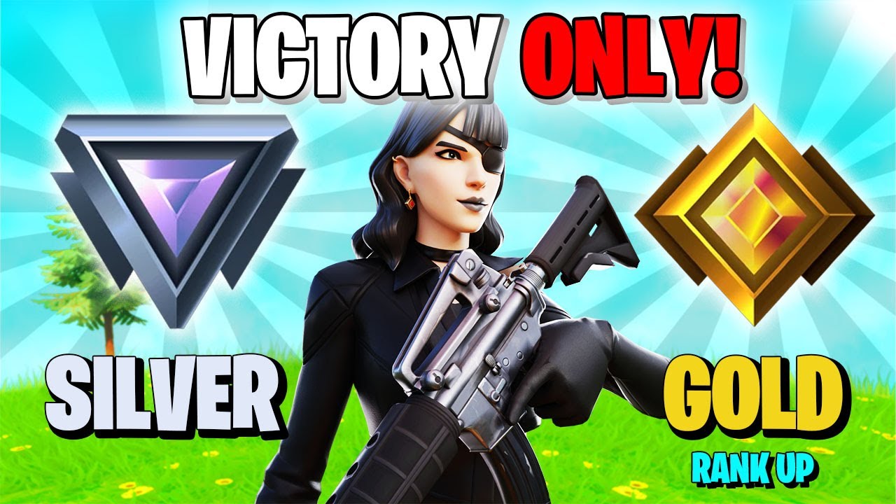 Silver to Gold FASTEST Rank UP Victory ONLY (3 in a Row) in Fortnite Build Mode (Road to UNREAL)