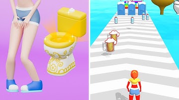 Dont Pee 🚽👧🏻🥵 All Levels Gameplay iOS - Rush to the Toilet