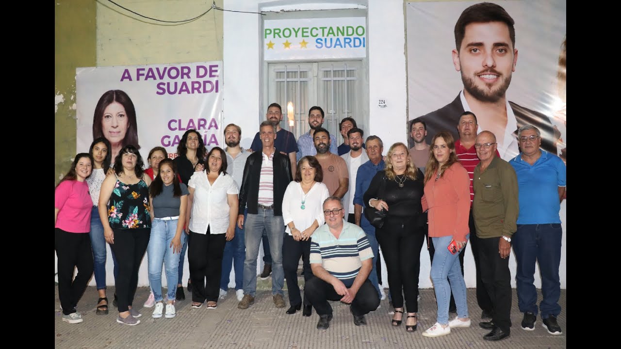 Diputado Estévez visitó Suardi en apoyo de Agustín Peretti y Clara García