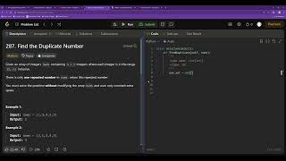 Leetcode 287 - Find the Duplicate Number - (Python)