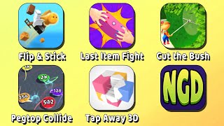 Flip & Stick, Last Item Fight, Cut the Bush, Pegtop Collide, Tap Away 3D | New Games Daily screenshot 4