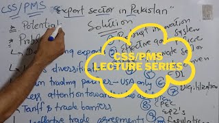 Export Sector In Pakistan || Full Explained with Concepts || Current Affairs CSS/PMS