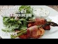 Bacon-Wrapped Chicken Tenders with Cucumber-Ranch Dressing | EatingWell
