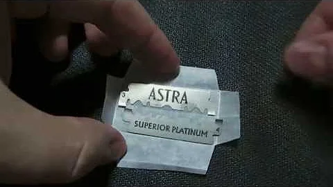 How to split a double edge razor blade into two halves for straight razor.