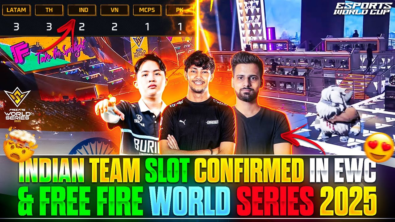 INDIAN TEAM SLOT CONFIRMED IN EWC & FREE FIRE WORLD SERIES 2025 | ESPORTS WORLD CUP 2025 |FFWS 2025