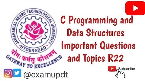 C Programming and Data Structures (CPDS)  Important Questions and Topics | R18 | R22