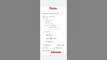 Relationship between Joule and Erg Class 11th physics #shorts #physics #class11 tricks details