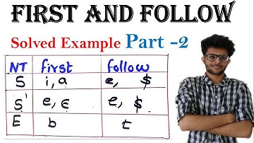 First and Follow solved example in Hindi | Part 2 |  Compiler Design Lectures for Gate