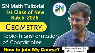 Geometry(2D), Class-1[Transformation of Coordinates]