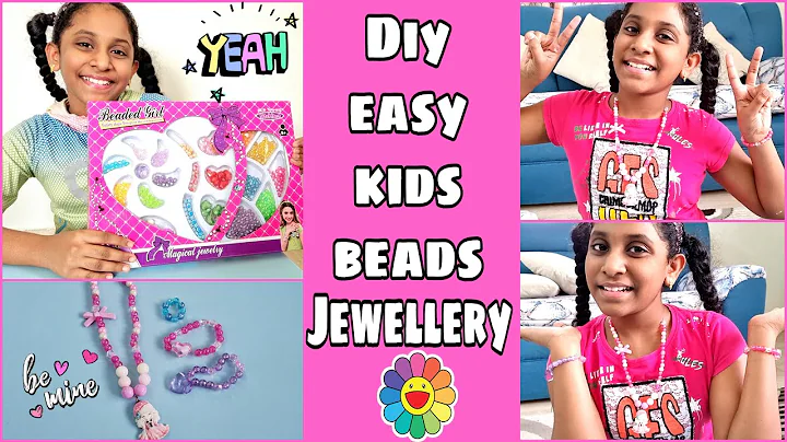 DIY Easy Beads Jewellery For Kids | How To Make Beads Bracelet/Necklace | Kids Fun DIY