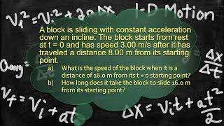 Physics Problems - 1-D Motion - Solving Mixed 1-D Motion Problems 3