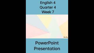 English 4 Matatag Curriculum Powerpoint Presentation Quarter 4 Week 6 ...
