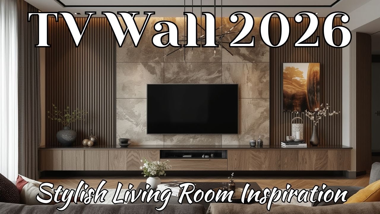 Modern TV Wall Design Ideas 2026 | Sleek & Stylish Living Room ...