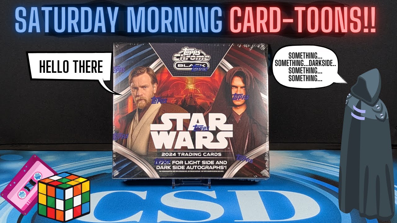 Обзор чёрного Chrome-бокса Topps Star Wars Hobby Box 2024 года. В далёком-далёком офисе...