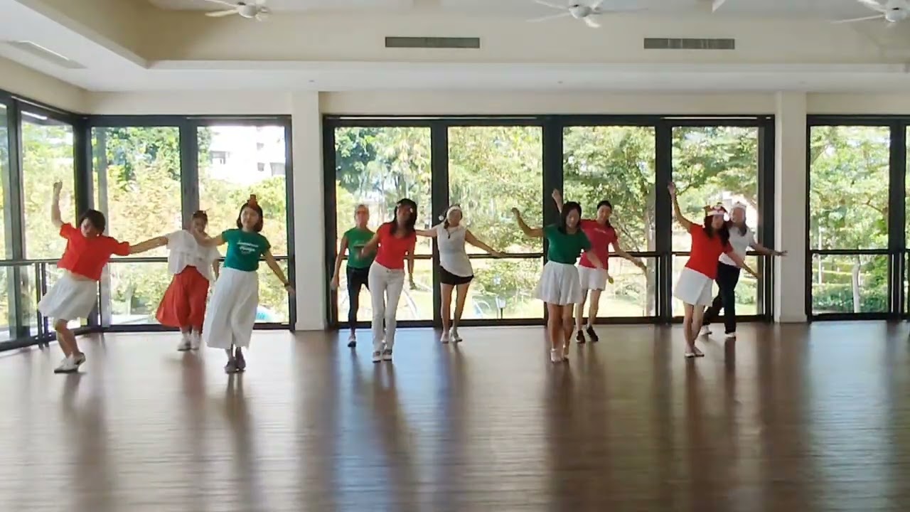 ROCKIN' AROUND THE CHRISTMAS TREE Line Dance - Demo & Count