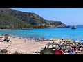 Beach Ambience on Tropical Island Palma de Mallorca 🌴 Relaxing Ocean Sounds &amp; People Having Fun .
