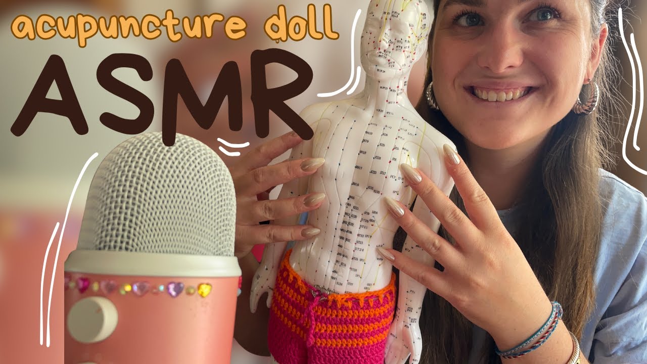 ASMR Tapping & Scratching on Acupuncture Doll 🧍 (Whispers & No Talking)