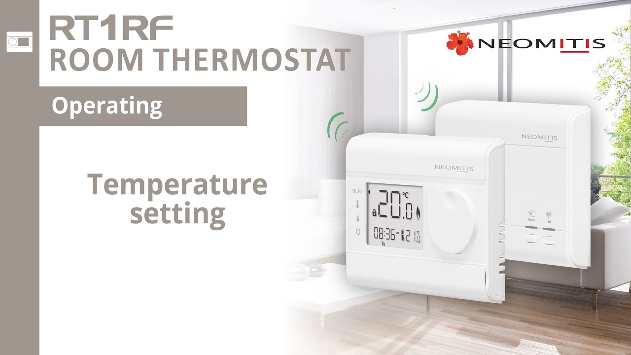Temperature setting - [Tutorials RT1 RF room thermostat] - YouTube