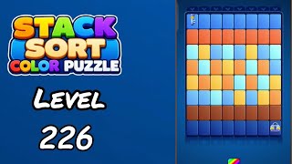 Stack Sort Color Puzzle Level 226 Walkthrough
