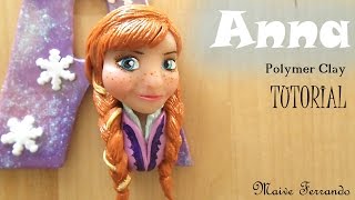 Polymer Clay Anna Pendant, Disney's Frozen Tutorial || Maive Ferrando screenshot 1