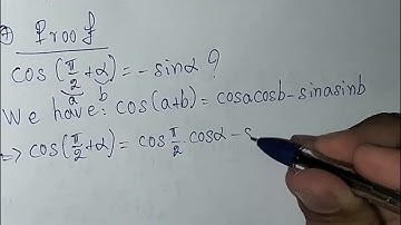 Prove that cos(pi/2+alpha)=-sin(alpha)? |#math #mathtricks