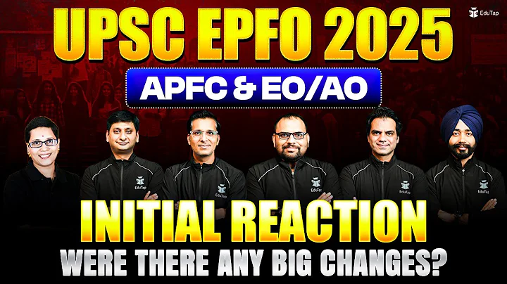 UPSC EPFO Exam Analysis & Initial Reaction 2025  | UPSC EPFO EO AO & APFC Paper Analysis | EduTap