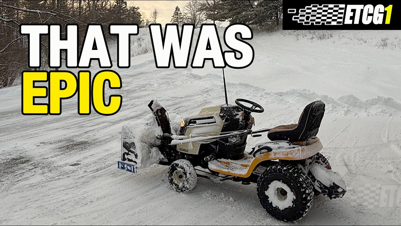 Epic Snow Removal on a  Steep Hill