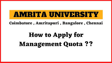Amrita Management quota | How to Apply? | #Amrita #aeee2021