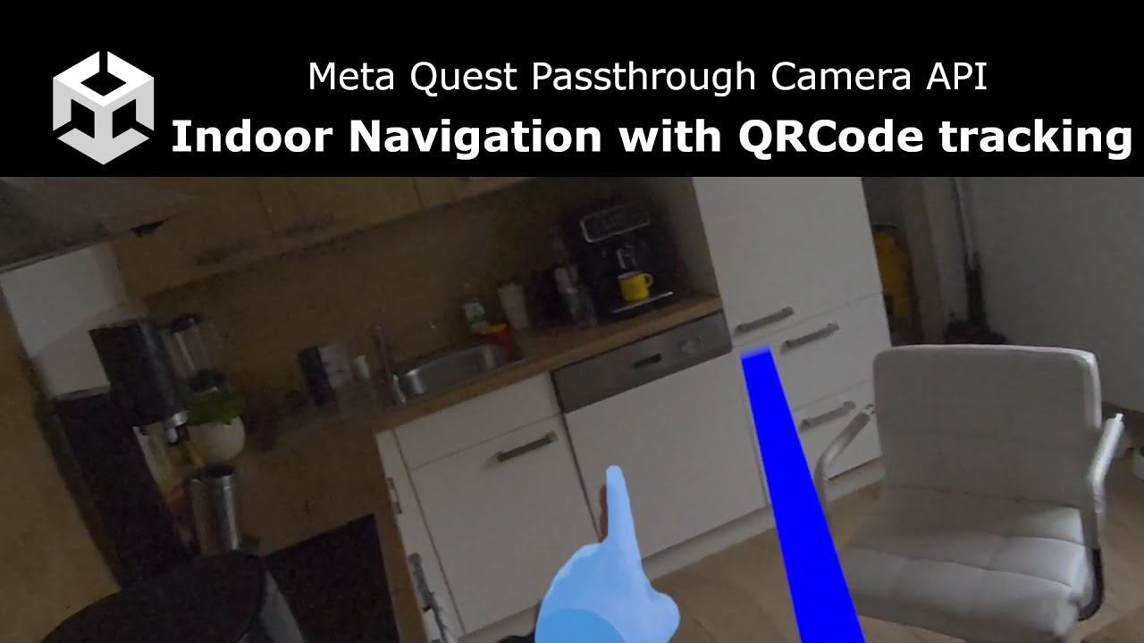 Meta Quest Passthrough Camera API - Indoor Navigation with QRCode tracking