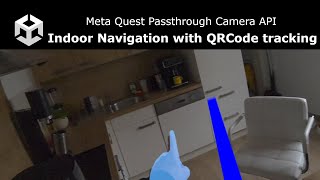 Meta Quest Passthrough Camera API - Indoor Navigation with QRCode tracking screenshot 1