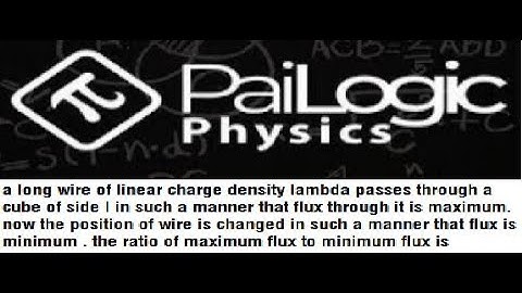 a long wire of linear charge density lambda passes through a cube of side l in such a manner that fl