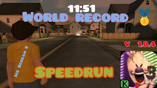 Ice Scream 3 - V1.0.4 World record (11:51), speedrun.