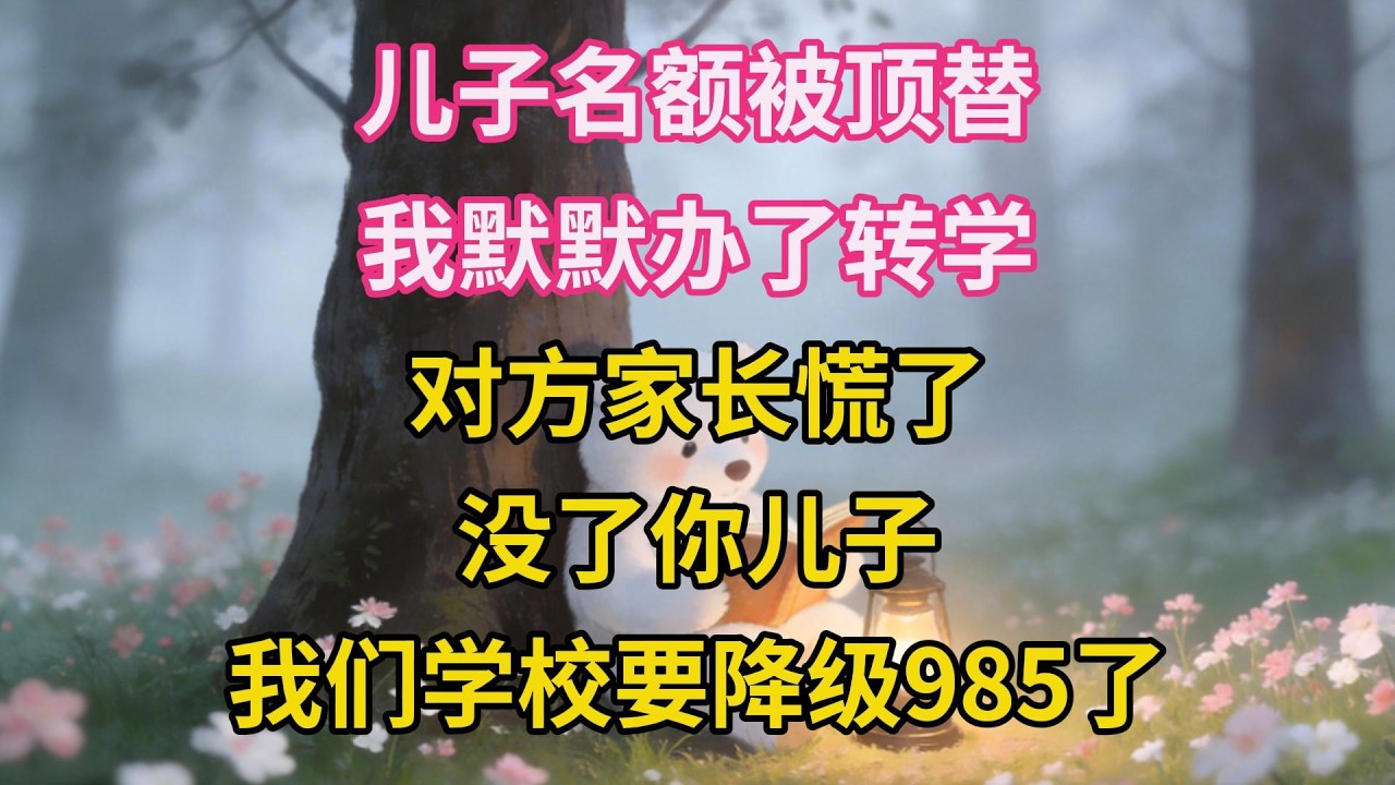 兒子名額被頂替，我默默辦了轉學，對方家長慌了：沒了你兒子，我們學校要降級985了