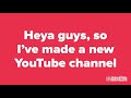 I Have A New YouTube Account (link in description)