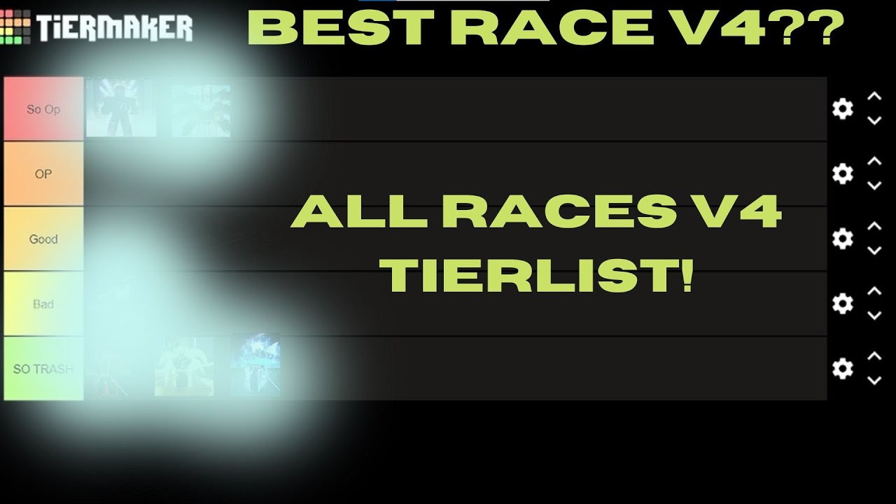 The Best Race V4 Tier List on Blox Fruits!!! #fy #fyp #foryou