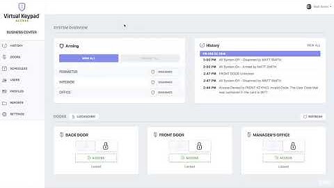 Virtual Keypad Access Viewing History