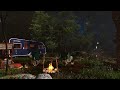 Summer Campfire Ambience - Frogs, Cricket, Owls, Gentle River, Bonfire &amp; Nature Sounds