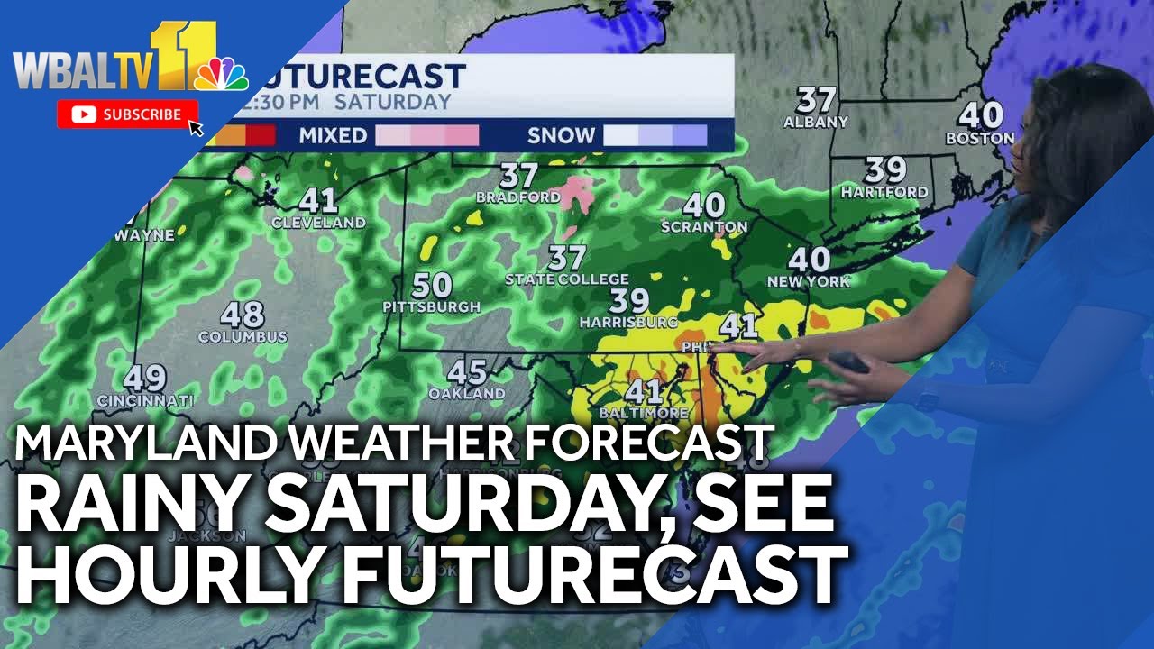 Consistent rain on the way to Maryland this afternoon