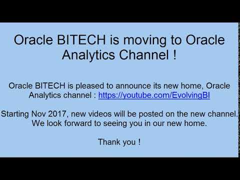 Oracle BITECH is moving to Oracle Analytics Channel ! @OracleBITechDemos