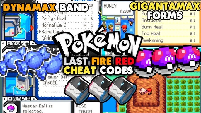 Pokemon Fire Red Extended [ Gen 1 - 8 ] Cheats‼️ 