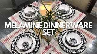 12 Piece Melamine Dinnerware Set - Complete Your Table Setting