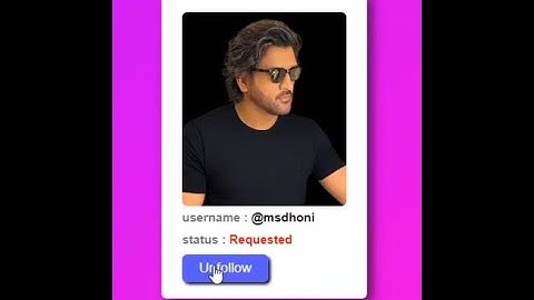 insta follow unfollow feature using html and css