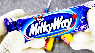 mini NUTS, MilkyWay ASMR open BOX and test chocolate