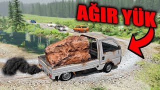 1 TON YÜK İLE KÖY YOLLARINA DALDIM // ÜZGÜN ARABA // BeamNG.drive // Diy Arduino steering wheel set screenshot 5