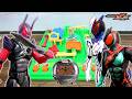 人形劇【仮面ライダーゼッツ】仮面ライダードォーンと対決!!アスレチックランドゲームを攻略してカプセムを仮面ライダーノクスに届けろ!!