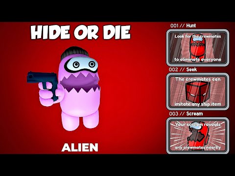 Among Us - * HIDE OR DIE * (PINK IS ALIEN) Gameplay (Roblox) Part