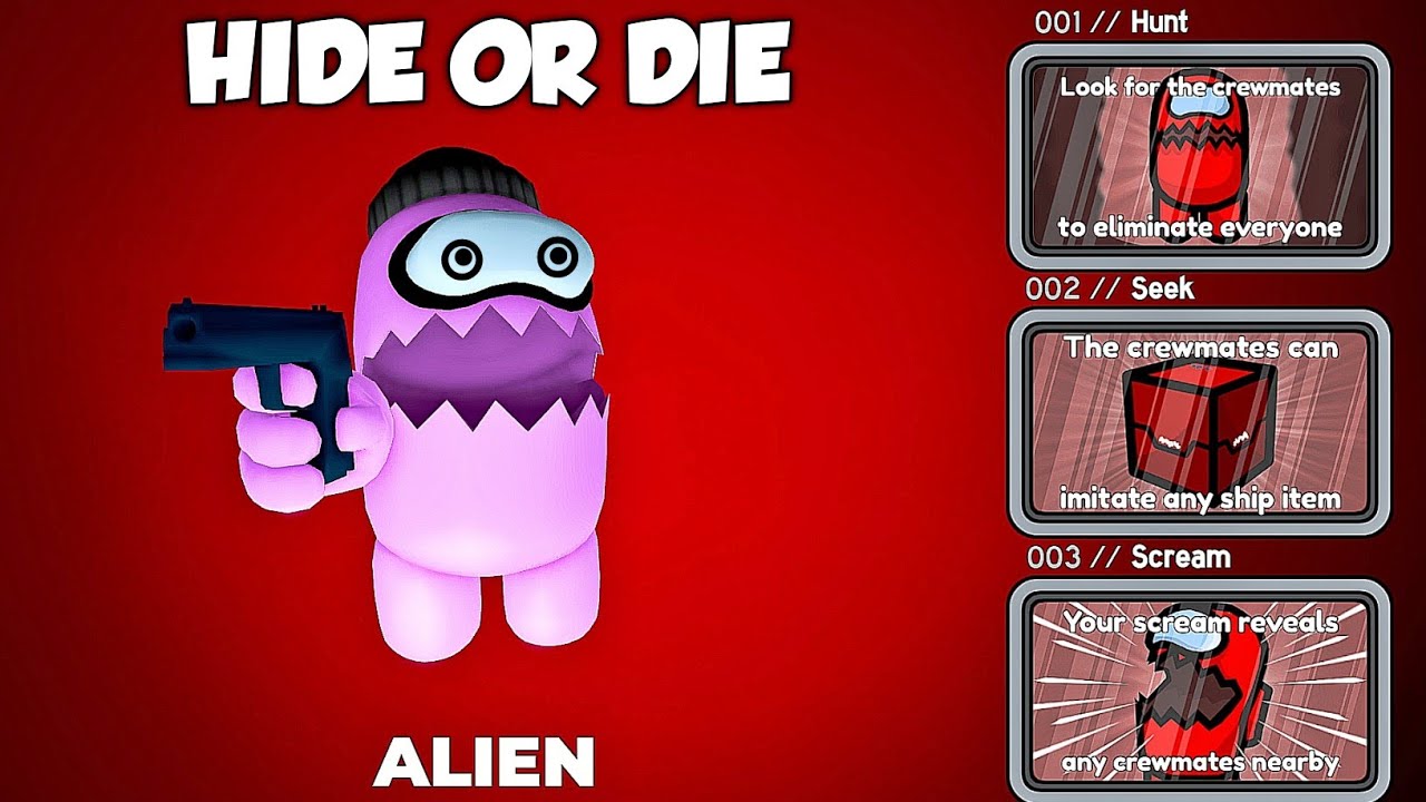 Among Us - * HIDE OR DIE * (PINK IS ALIEN) Gameplay (Roblox) Part